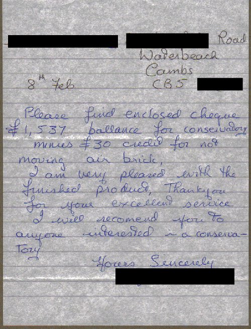 Customer Letter