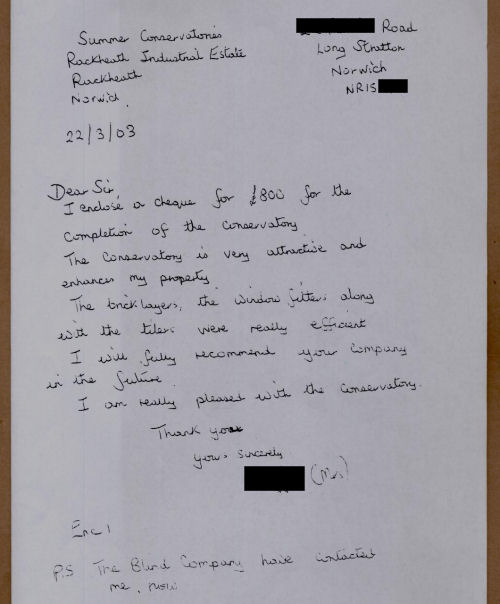 Customer Letter