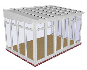 Fully glazed DIY Lean to Conservatory 27
