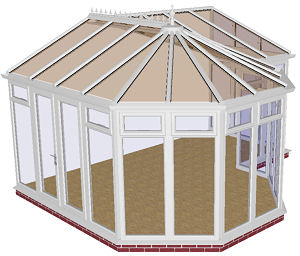 Fully glazed DIY P shape Conservatory 29
