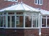 White PVCu P shape conservatory