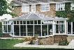Hardwood T shape conservatory