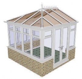 Dwarf wall DIY Edwardian Conservatory 45