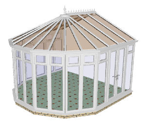 Fully glazed DIY Victorian Conservatory 5 bay 64