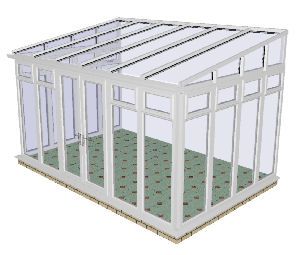 Fully glazed DIY Lean to High Pitch Conservatory 69